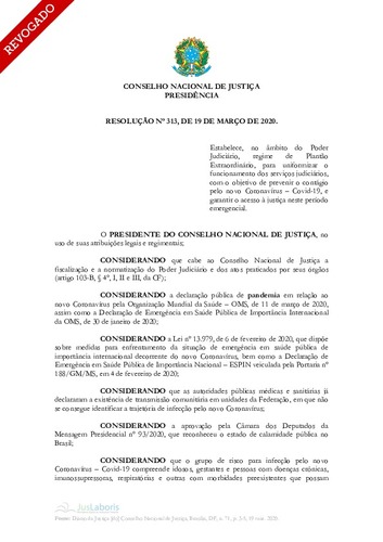 Resolução 313 cnj Resolução 313 cnj
