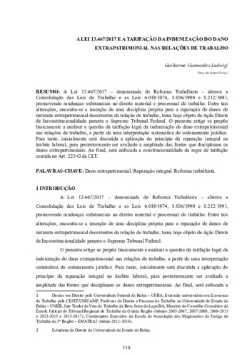 PDF) DEFINIÇÃO DOS CONTORNOS DOS DANOS EXTRAPATRIMONIAIS, A PARTIR DE UMA  ABORDAGEM COMPARADA