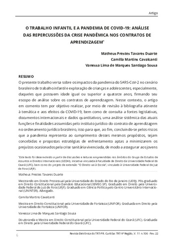 Repercussões da Pandemia Covid-19 no Direito Brasileiro