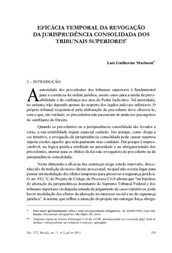PDF) Estabilização de tutela  Luiz Guilherme Marinoni 