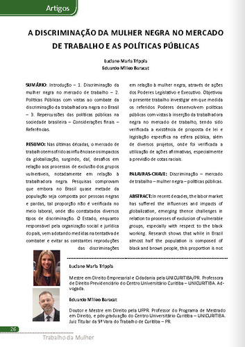 A discriminação da mulher negra no mercado de trabalho e as